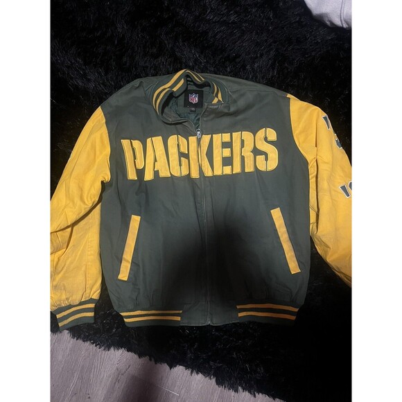 Green Bay Packers Super Bowl Champions Home Varsity Jacket L - Picture 1 of 4